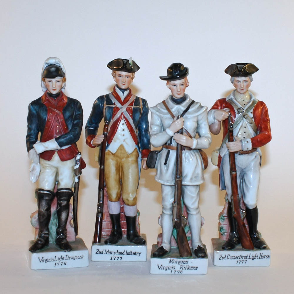 Porcelain Andrea by Sadek Revolutionary War Soldier Figurines EBTH