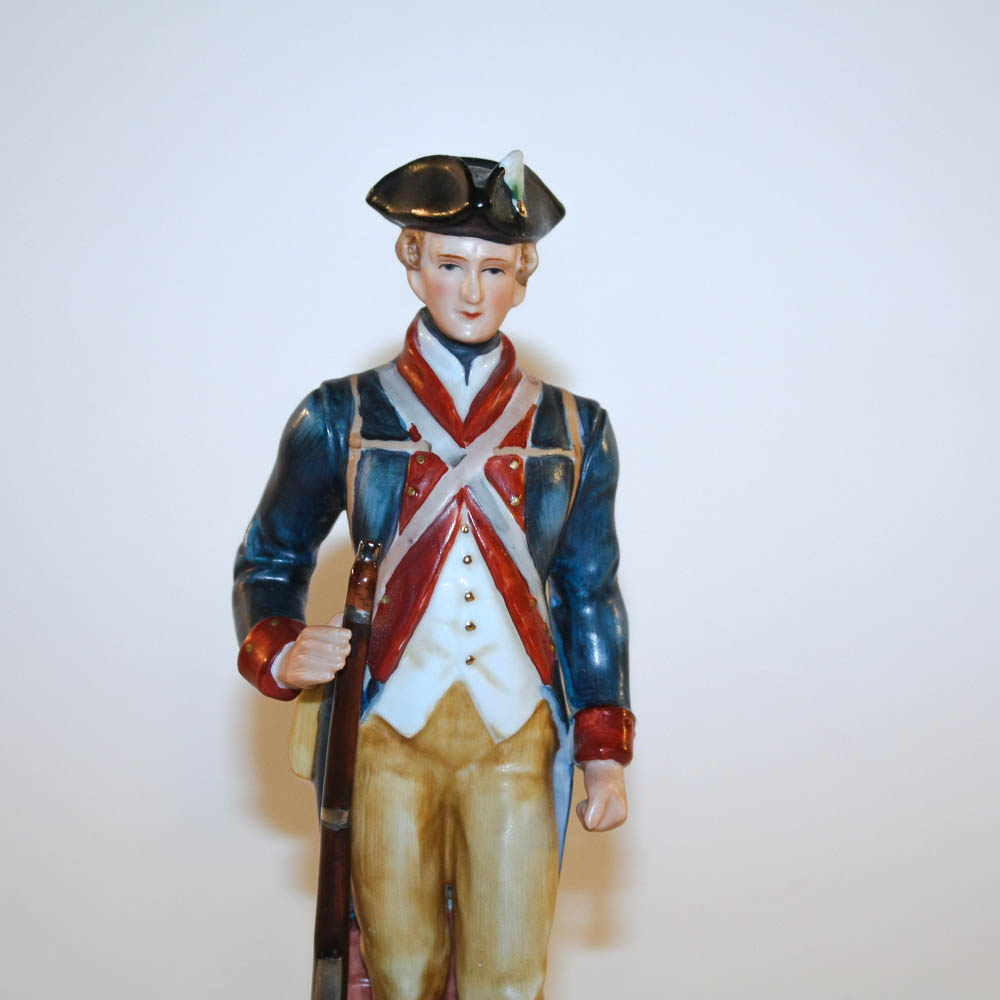 Porcelain Andrea by Sadek Revolutionary War Soldier Figurines EBTH