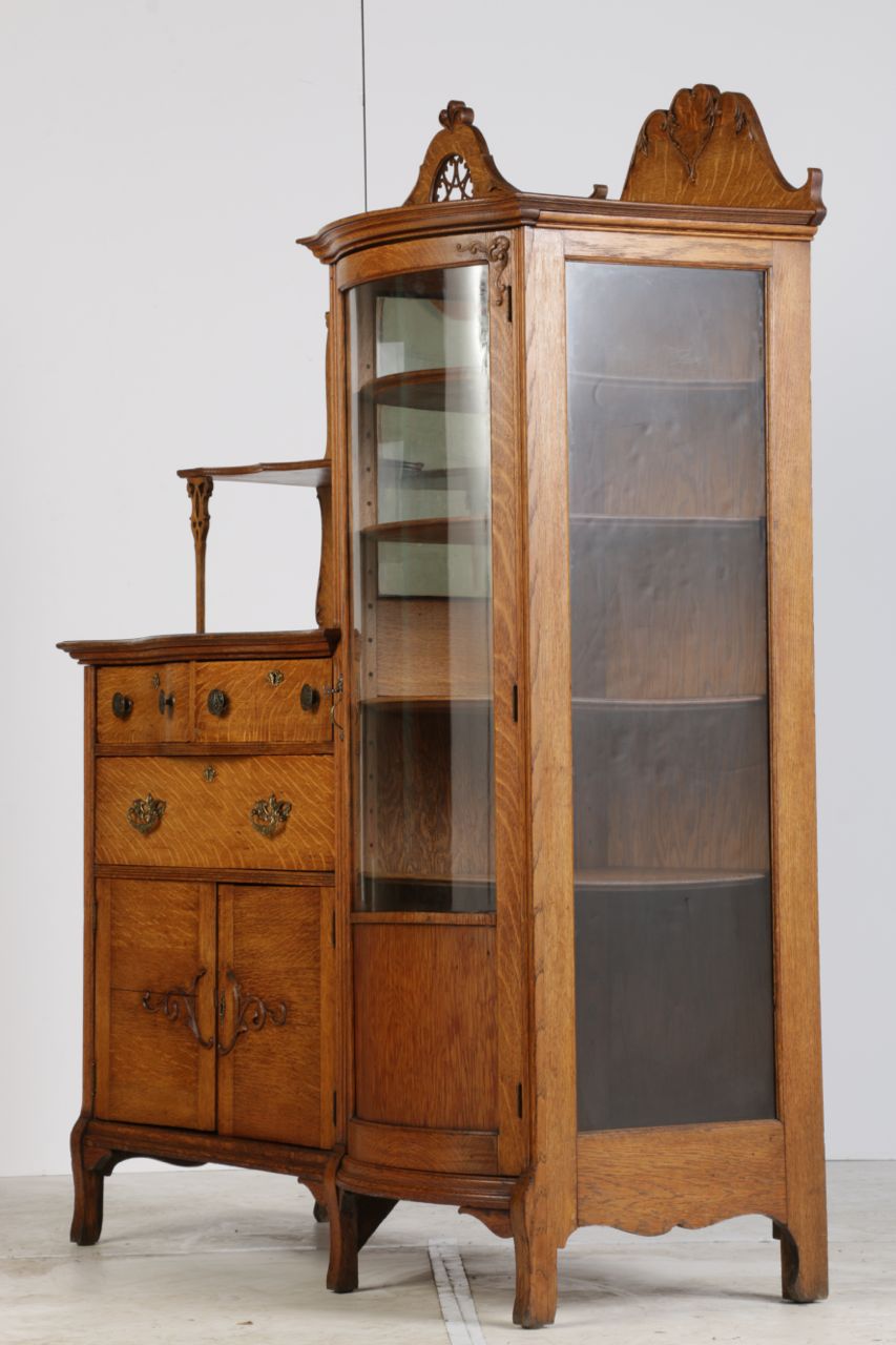 Late Victorian Oak Buffet / China EBTH