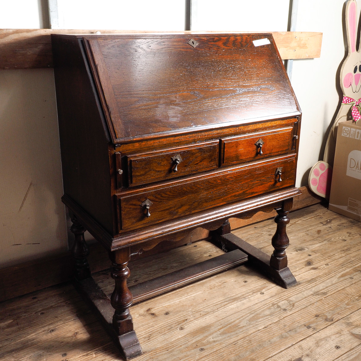 Vintage Ethan Allen Drop Front Secretary Bookcase | EBTH