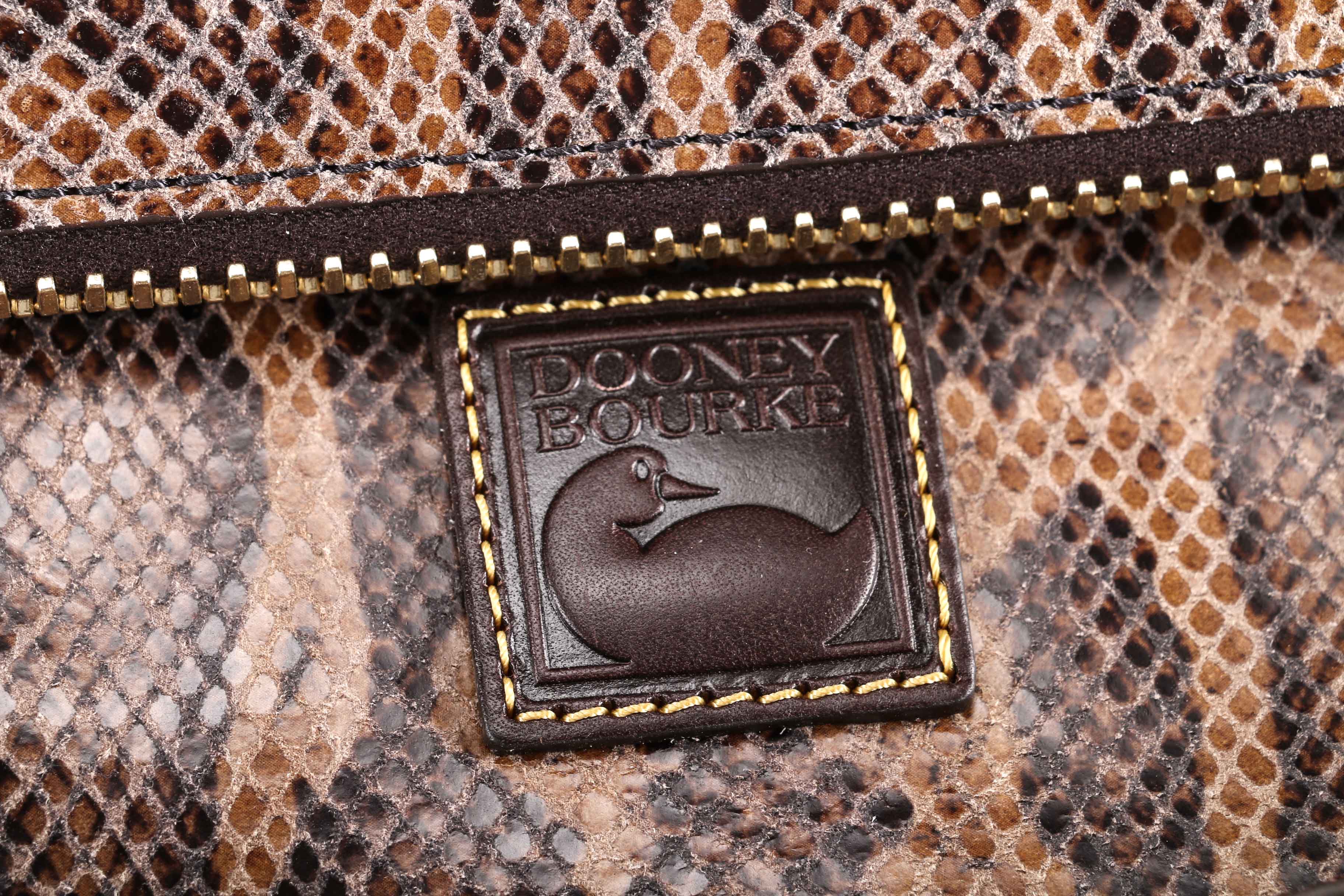 Dooney & Bourke Snakeskin Print Leather Handbag EBTH