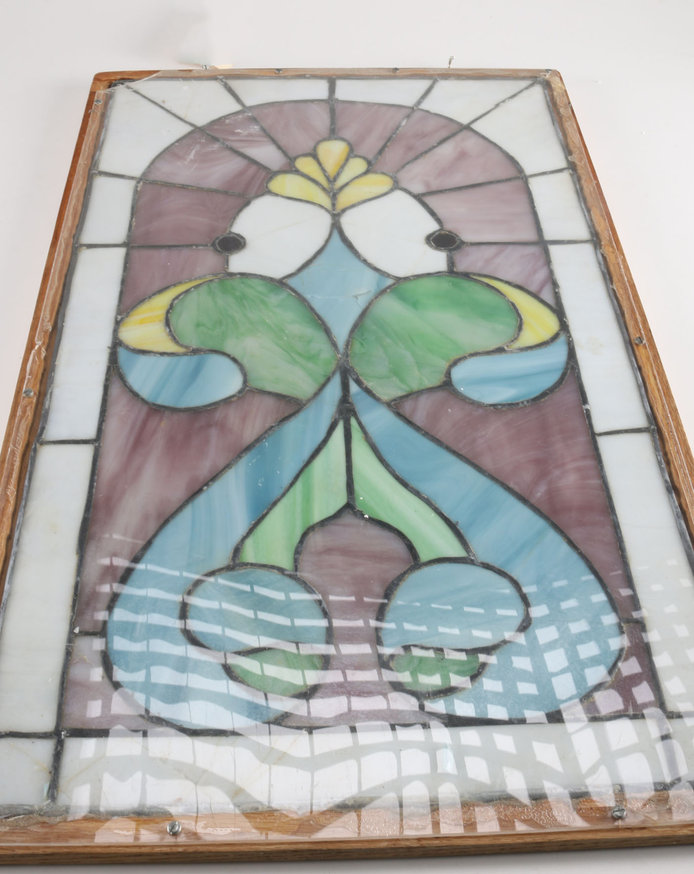 Framed Hanging Stained Glass Panel EBTH