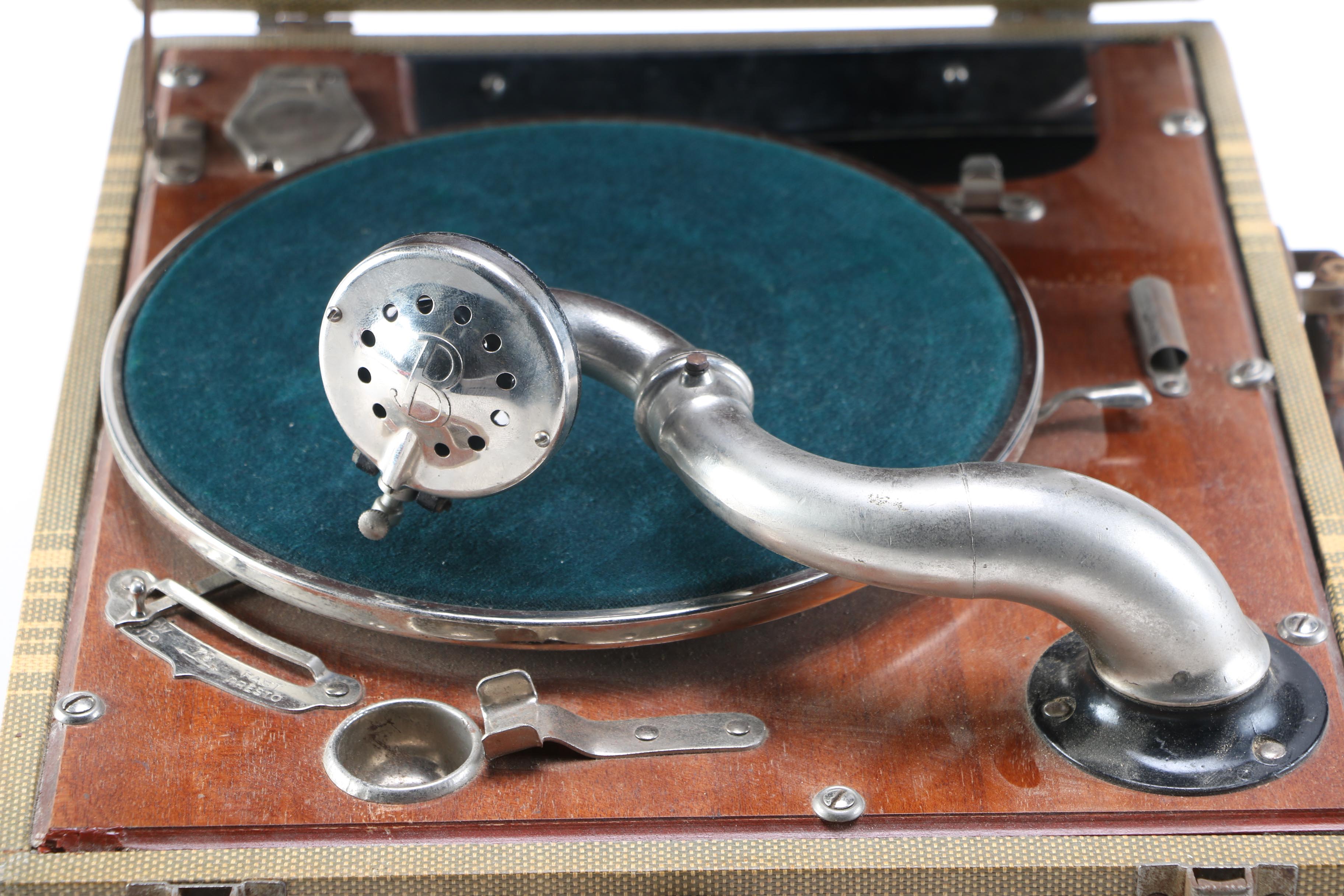 Birch Hand Crank Record Player EBTH