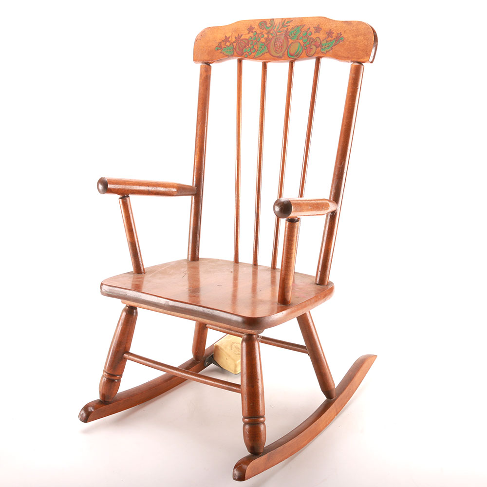 vintage child's musical rocking chair