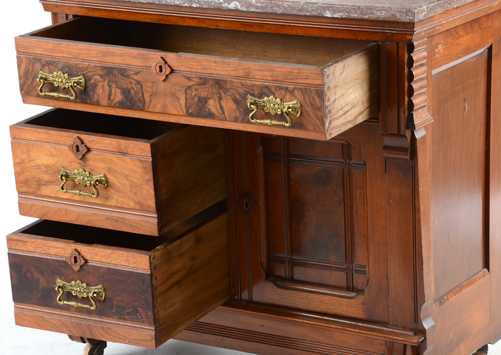 Antique Marble Top Wash Stand | EBTH