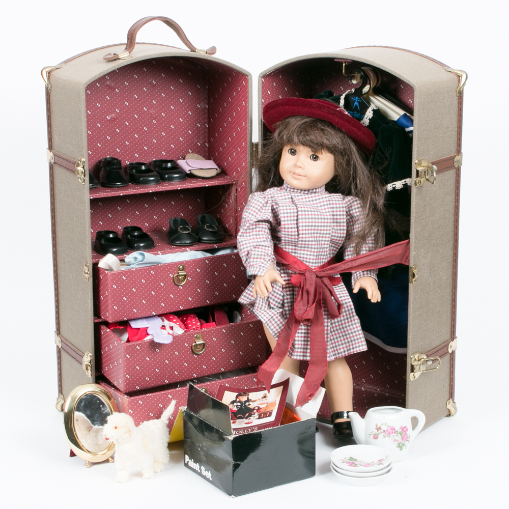 American Girl Doll Molly with Travel Trunk and Accessories EBTH
