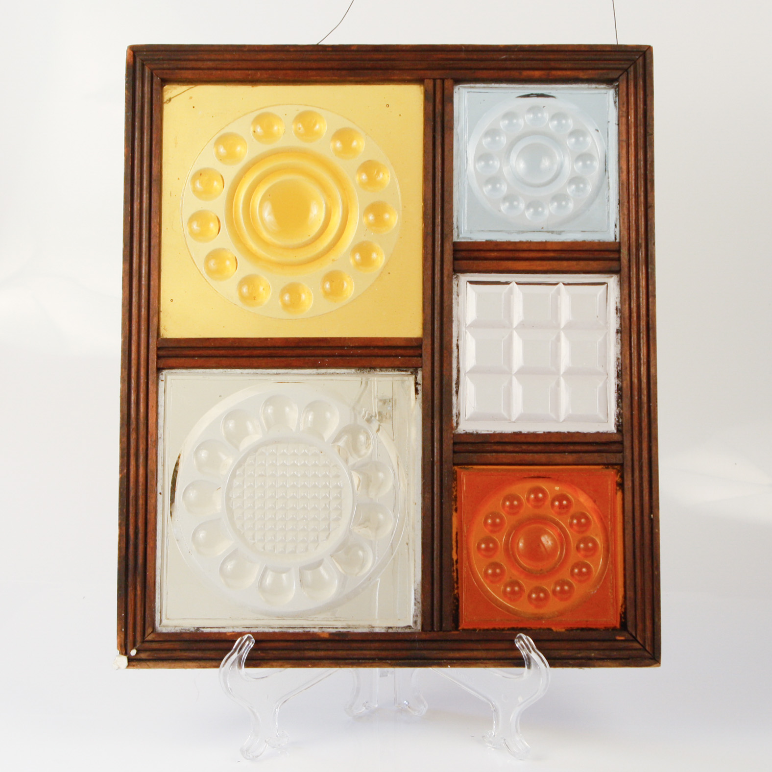 Pressed Colored Glass Tile Wall Hanging EBTH