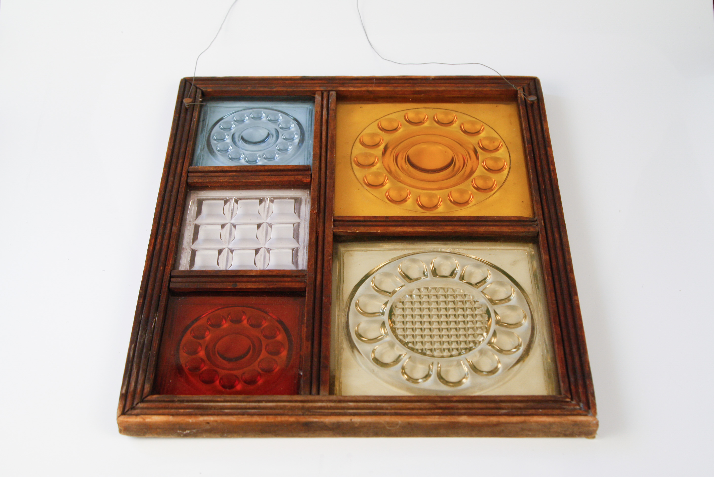 Pressed Colored Glass Tile Wall Hanging EBTH