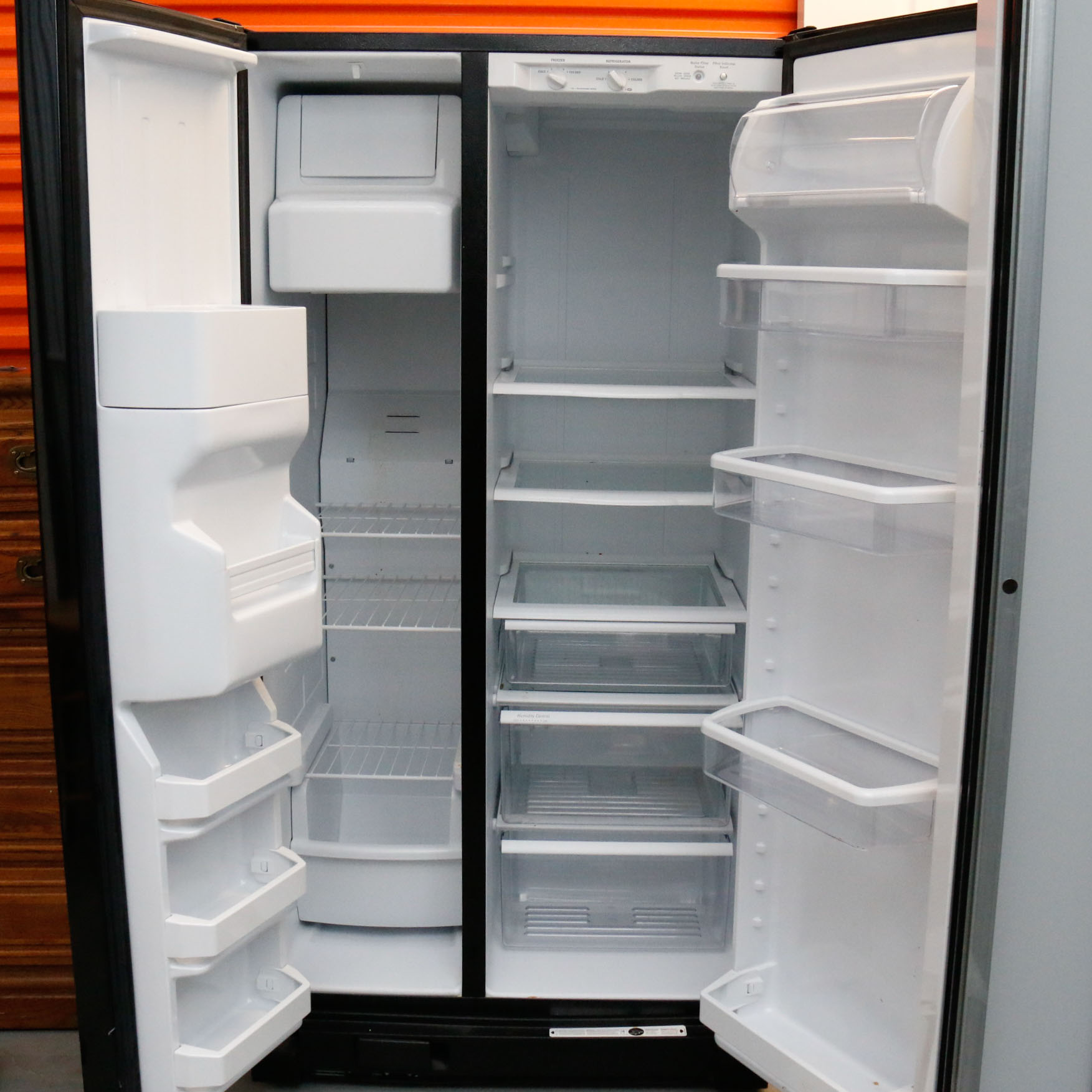 Black SidebySide Whirlpool Refrigerator Model Number WRS325FDAB02 EBTH