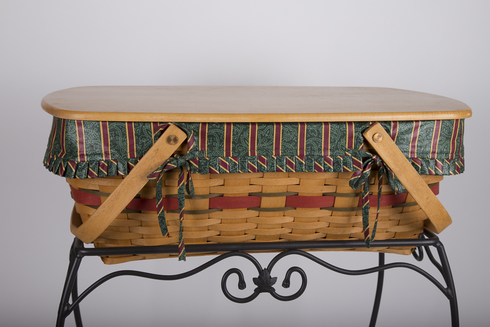 Longaberger Baskets in Wrought Iron Stands EBTH