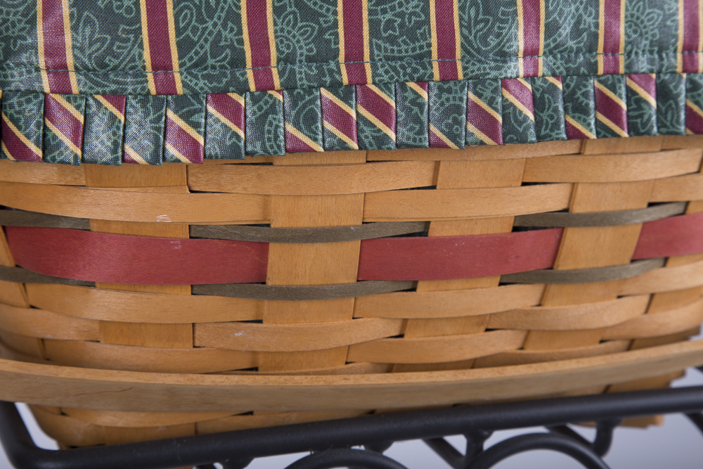 Longaberger Baskets in Wrought Iron Stands EBTH