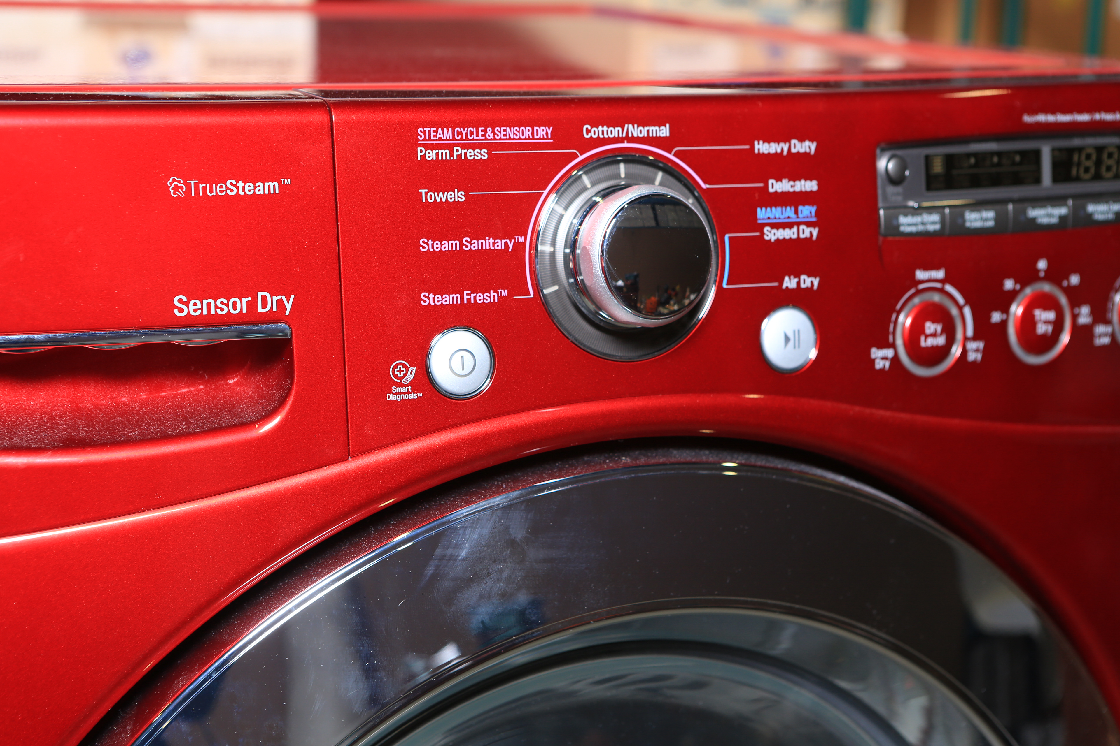 LG Sensor Dry Front Load Dryer in "Wild Cherry Red' EBTH