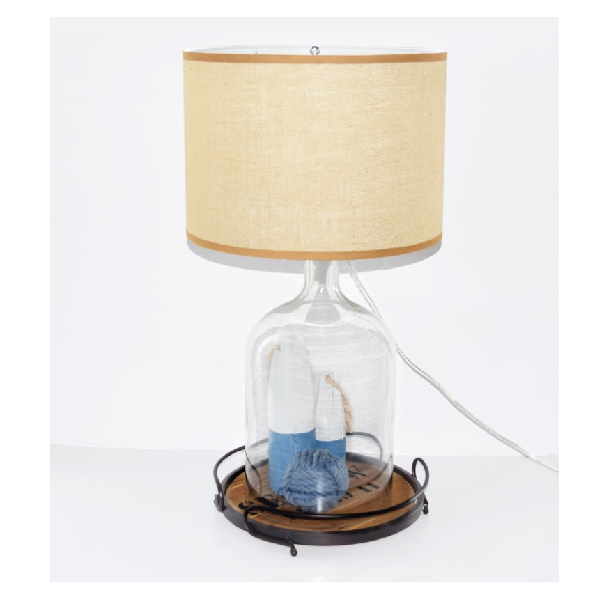 Nautical Theme Glass Table Lamp : EBTH