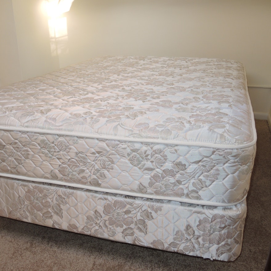 Full Size Mattress and Box Springs Set with Bed Frame | EBTH