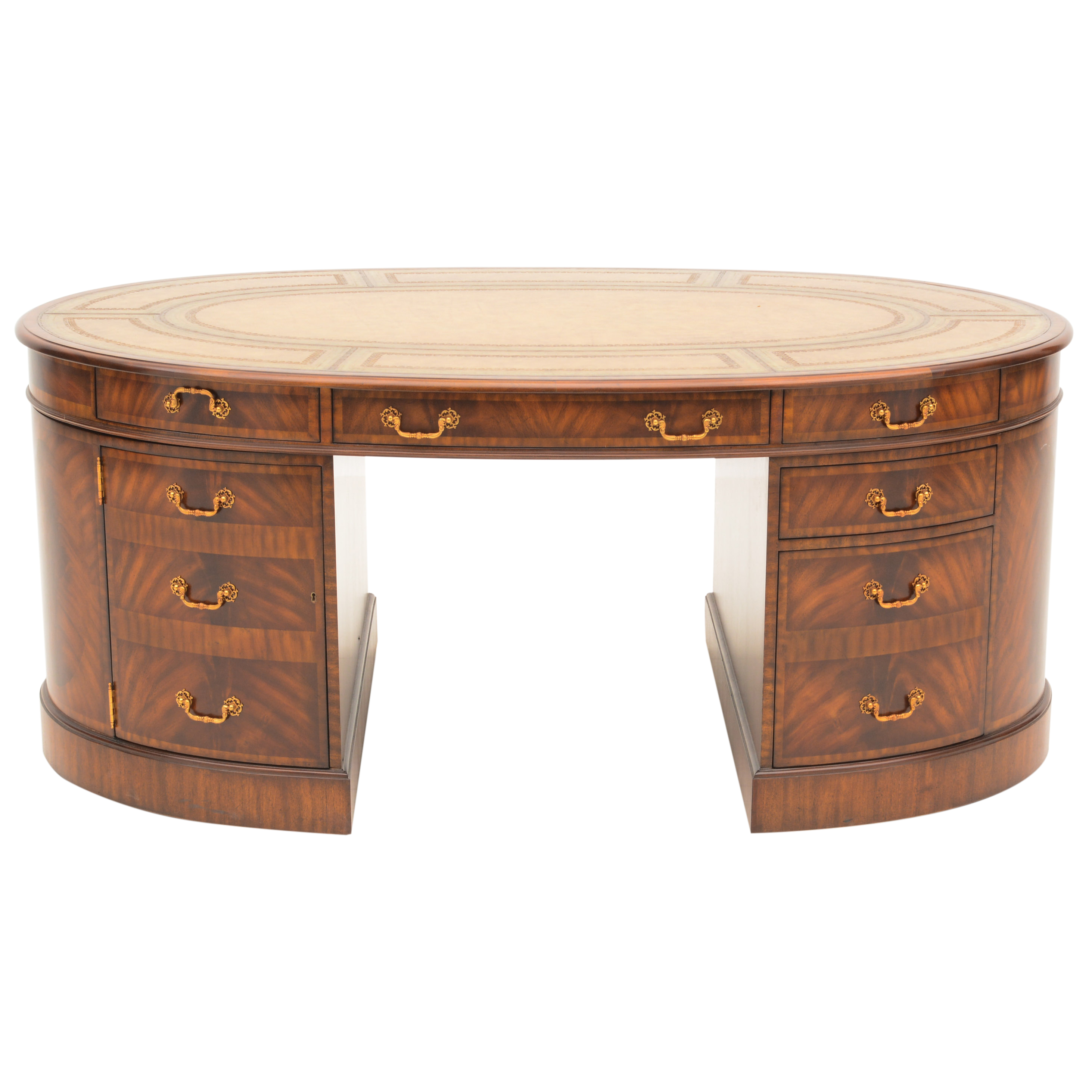 Maitland Smith Hepplewhite Oval Partners Desk Ebth
