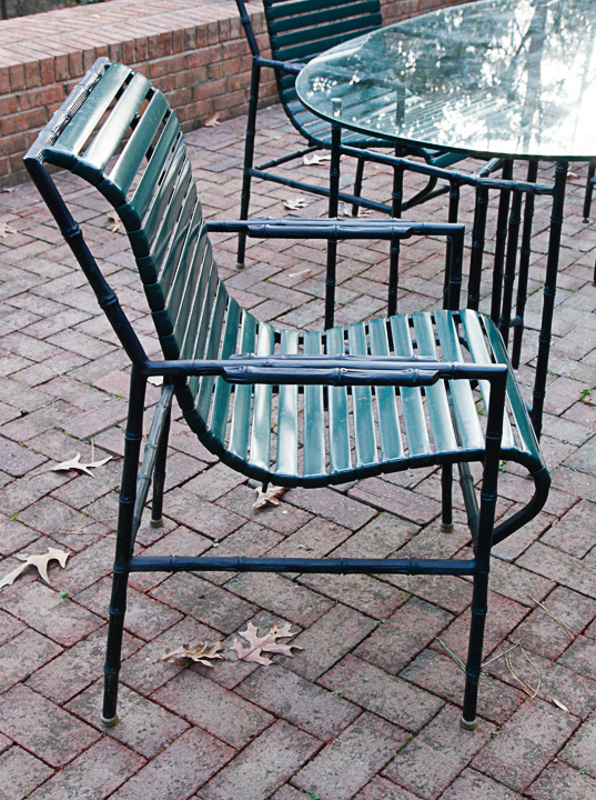 Patio Glass Dining Table and Chair Set EBTH