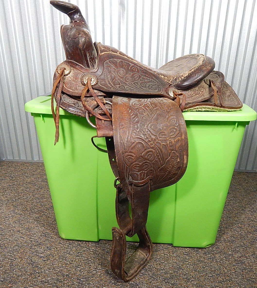 Vintage Leather Horse Saddle EBTH