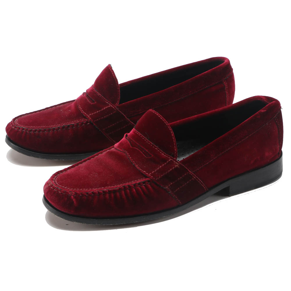 Cole Haan Maroon Velvet Loafers | EBTH