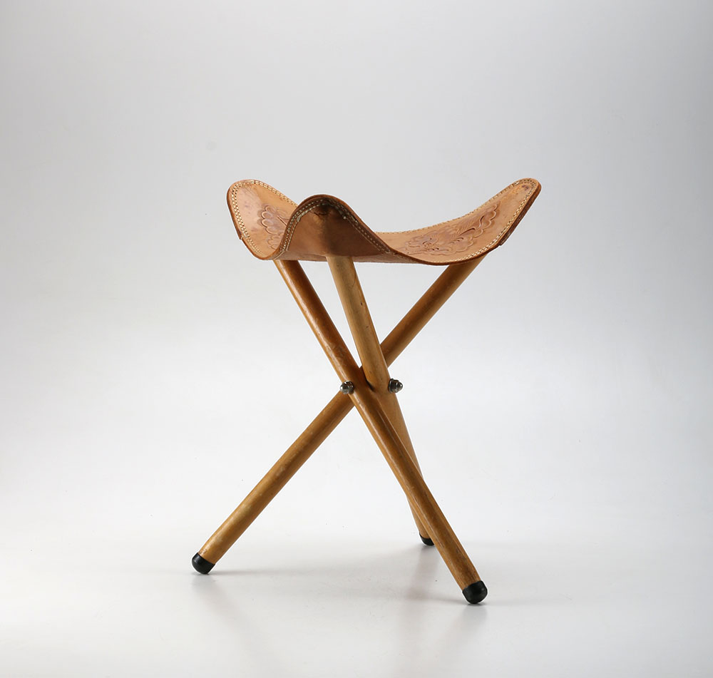 Leather Saddle Stool EBTH