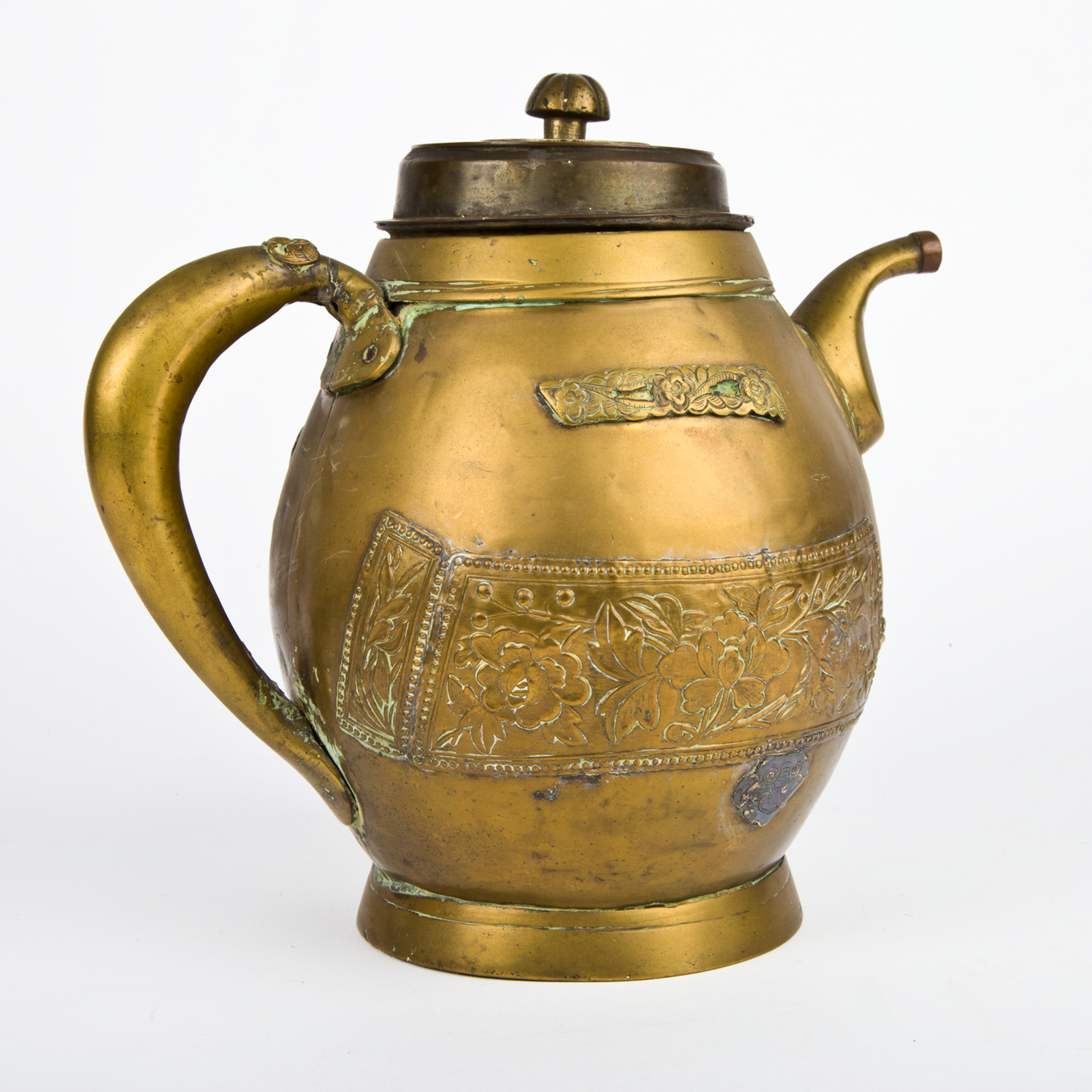 Antique Chinese Brass Teapot EBTH