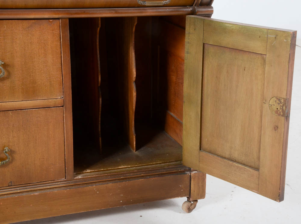 Antique RollTop Secretary Desk with Hutch EBTH