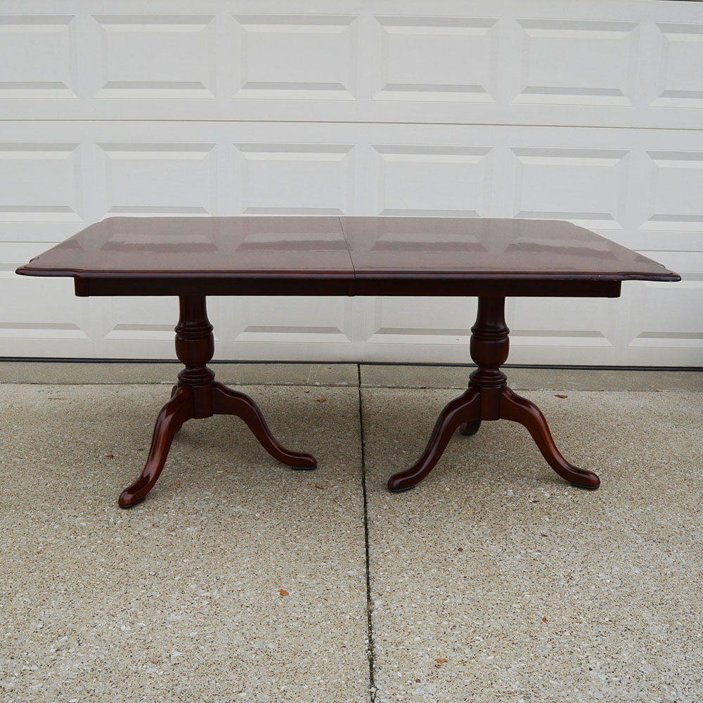 Double Pedestal Mahogany Dining Table From Sumter Cabinet Company