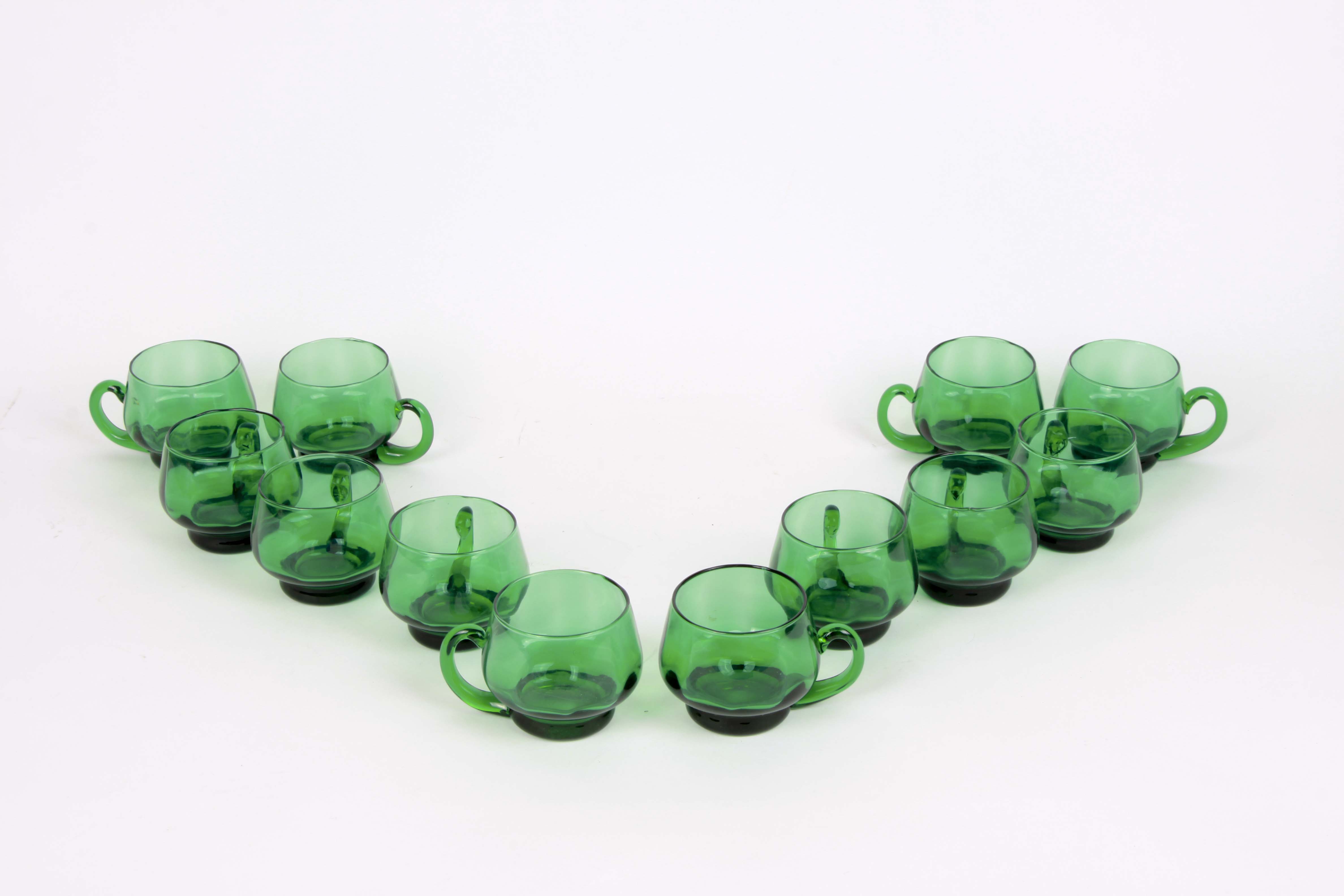 Emerald Green Punch Bowl Set EBTH