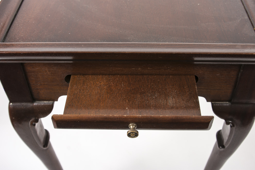 Side Table with Pull Out Trays EBTH