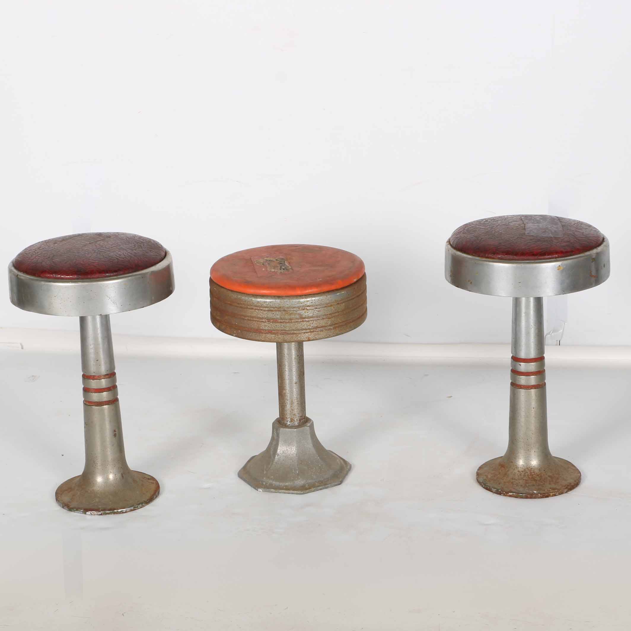 Three Vintage Soda Fountain Stools | EBTH