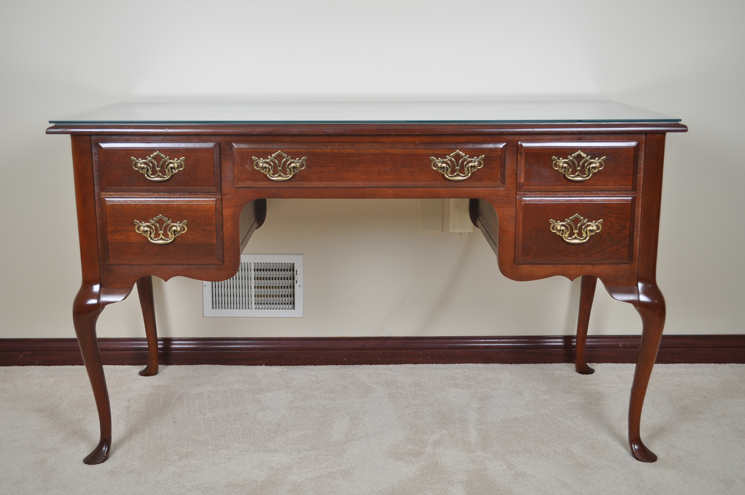 Queen Anne Style Writing Desk by Bassett Furniture EBTH