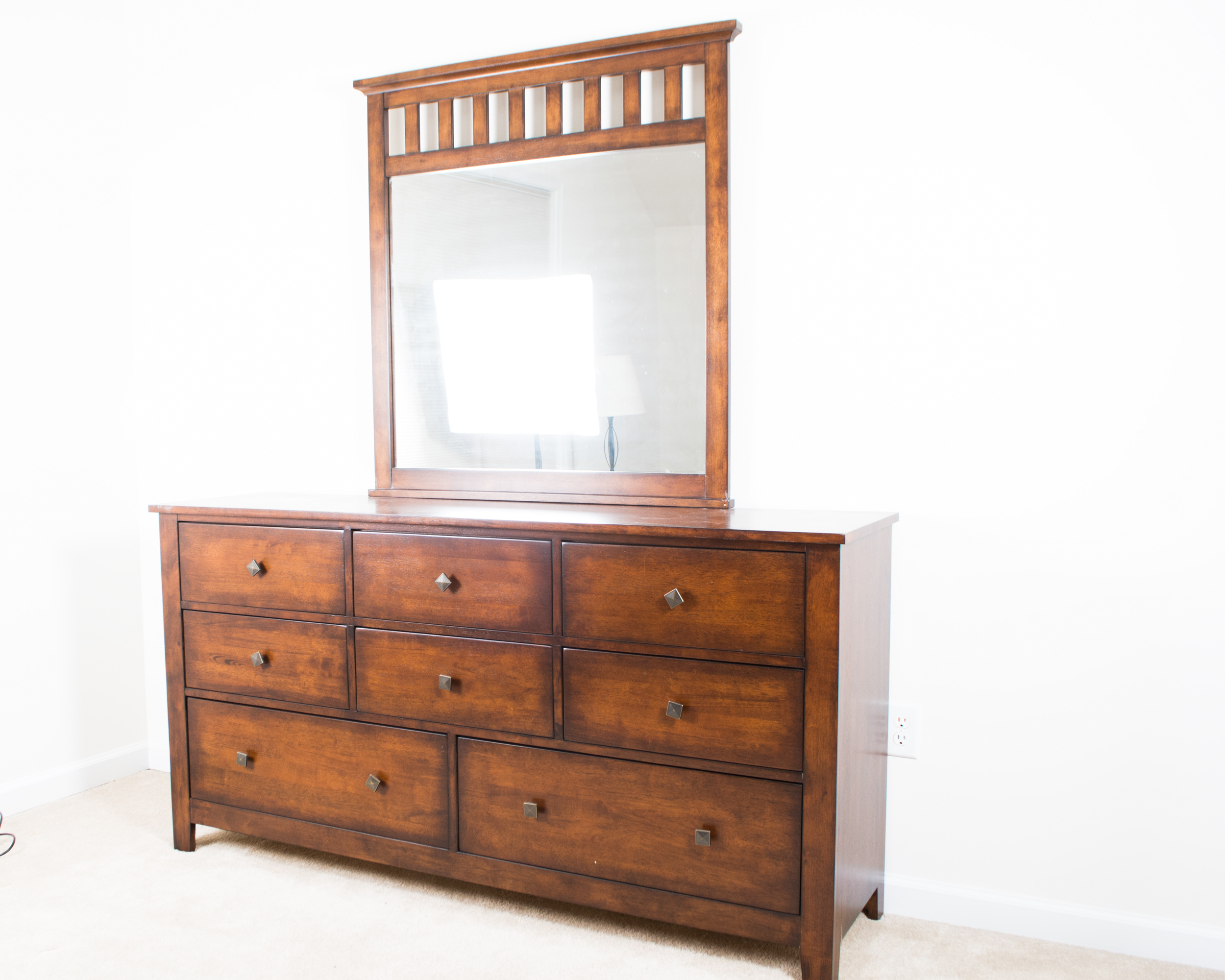 Mission Style Dresser with Mirror EBTH