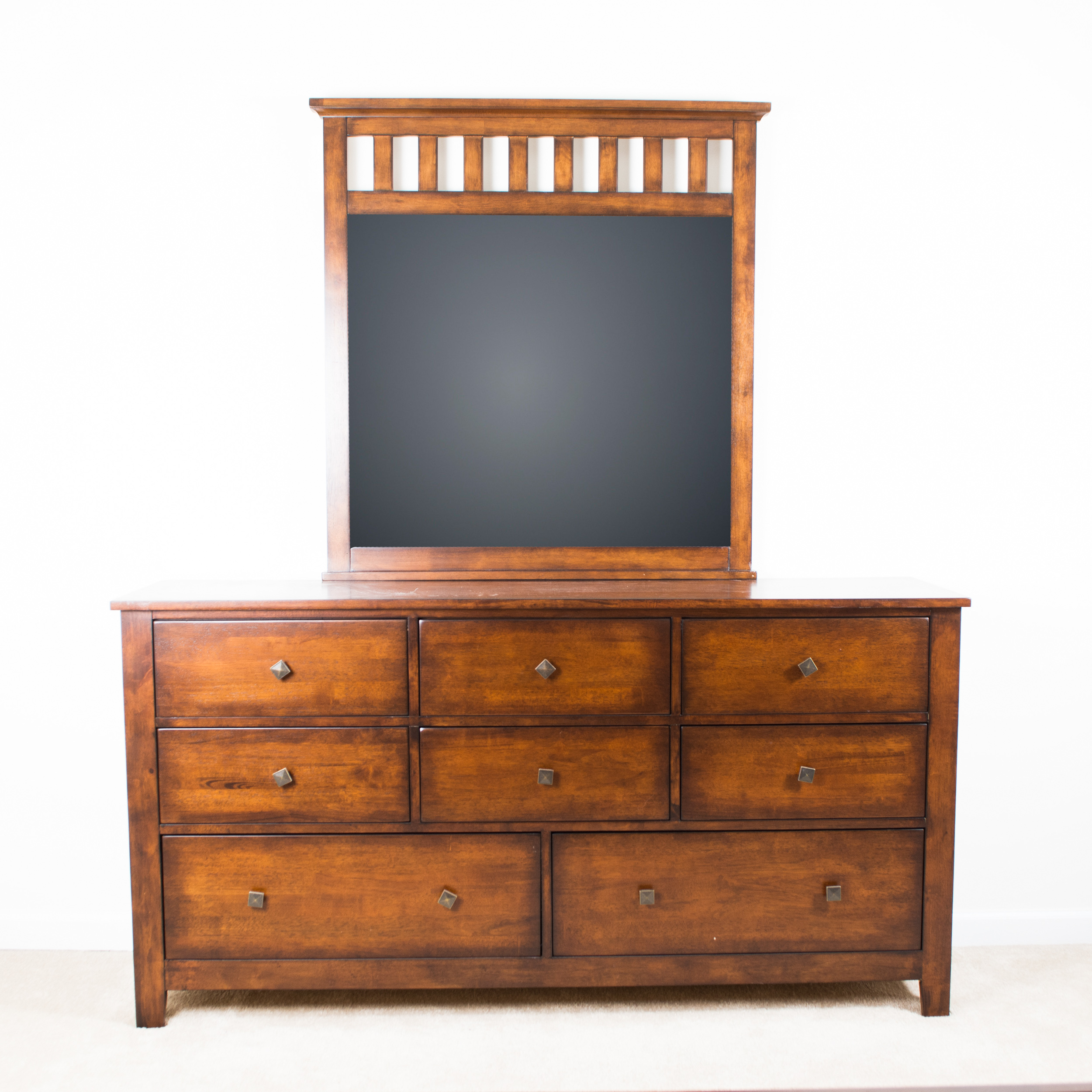 Mission Style Dresser with Mirror EBTH