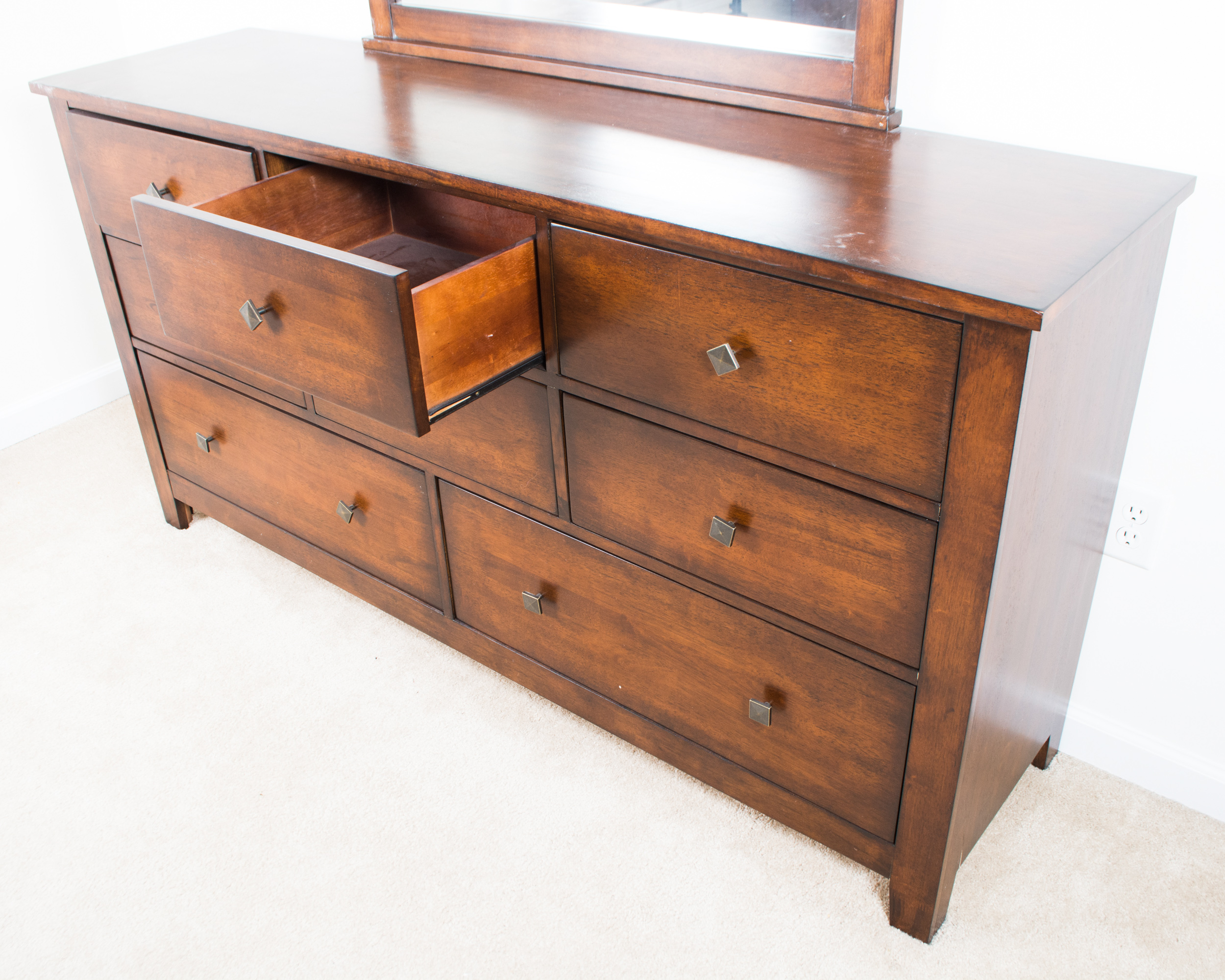 Mission Style Dresser with Mirror EBTH
