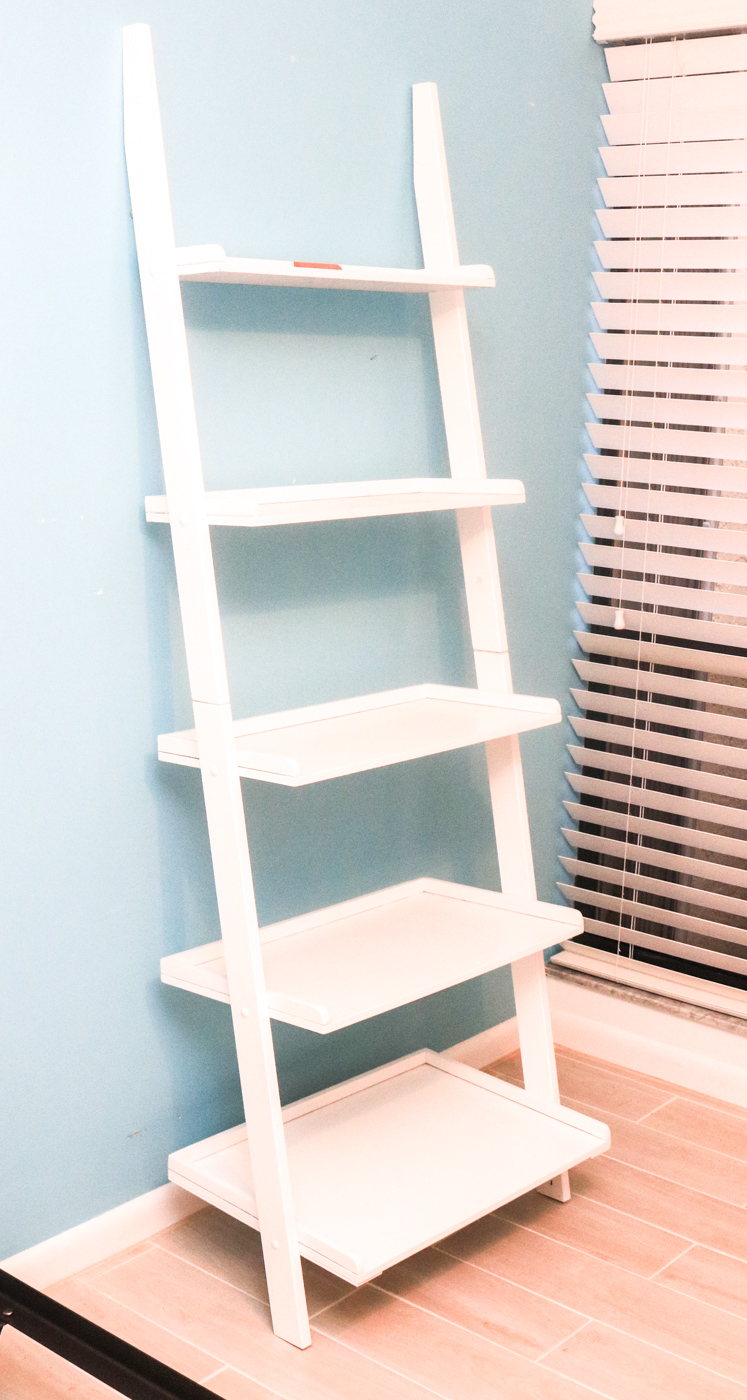 Wood Tiered Ladder Shelving Unit EBTH