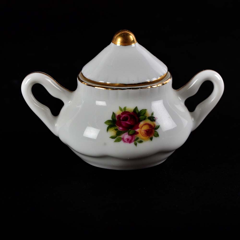 Royal Albert "Old Country Roses" MIniature Tea Set and Vase EBTH