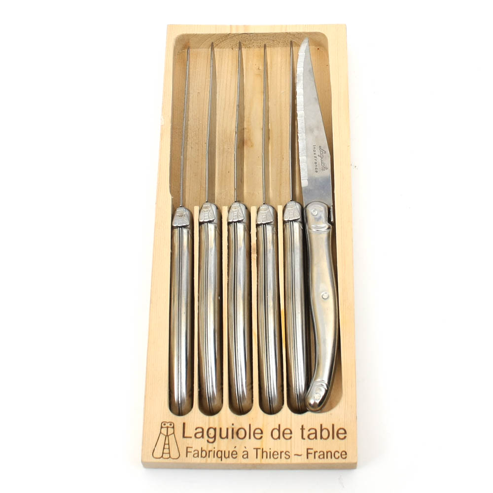 Set of Six Laguiole de table Steak Knives : EBTH