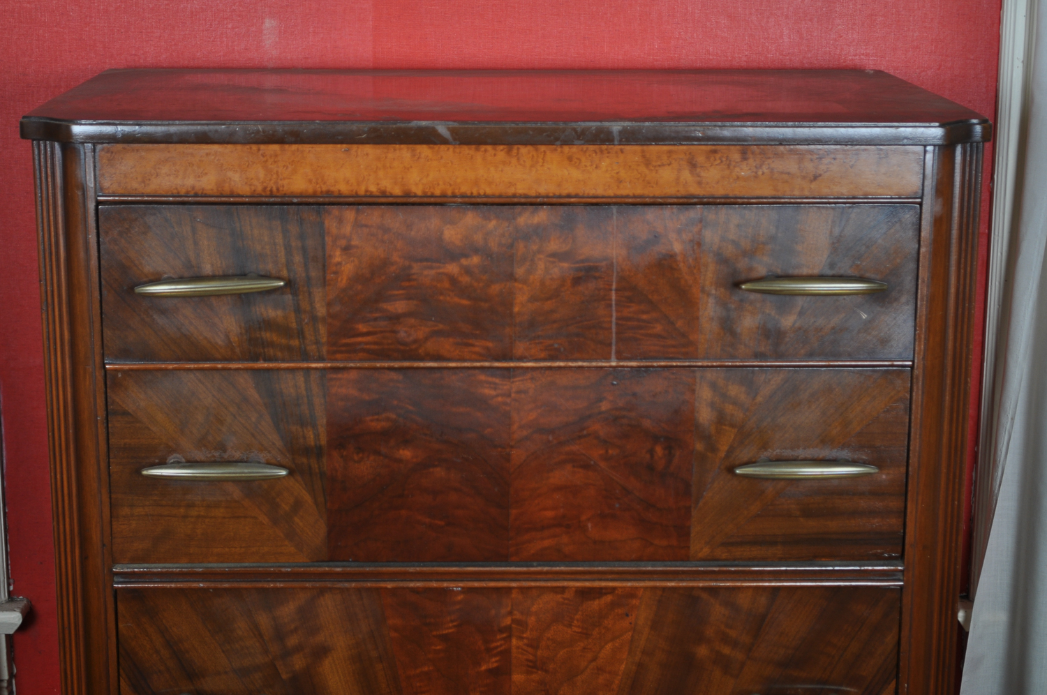 Vintage Art Deco Style Mahogany Tall Chest of Drawers EBTH