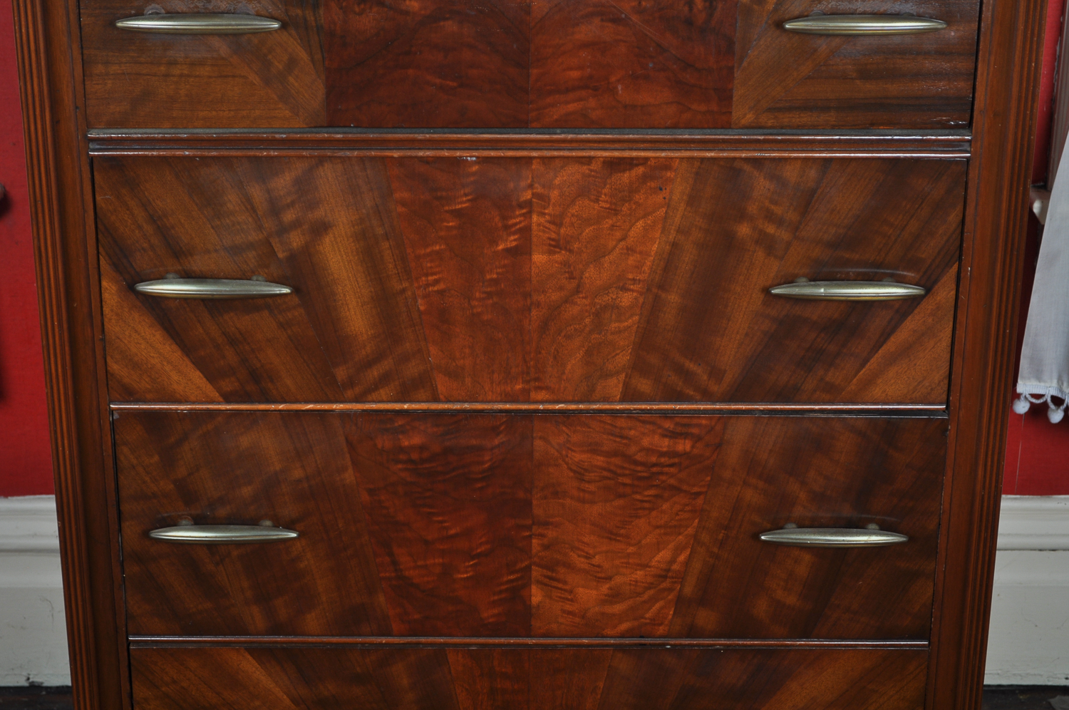 Vintage Art Deco Style Mahogany Tall Chest of Drawers EBTH