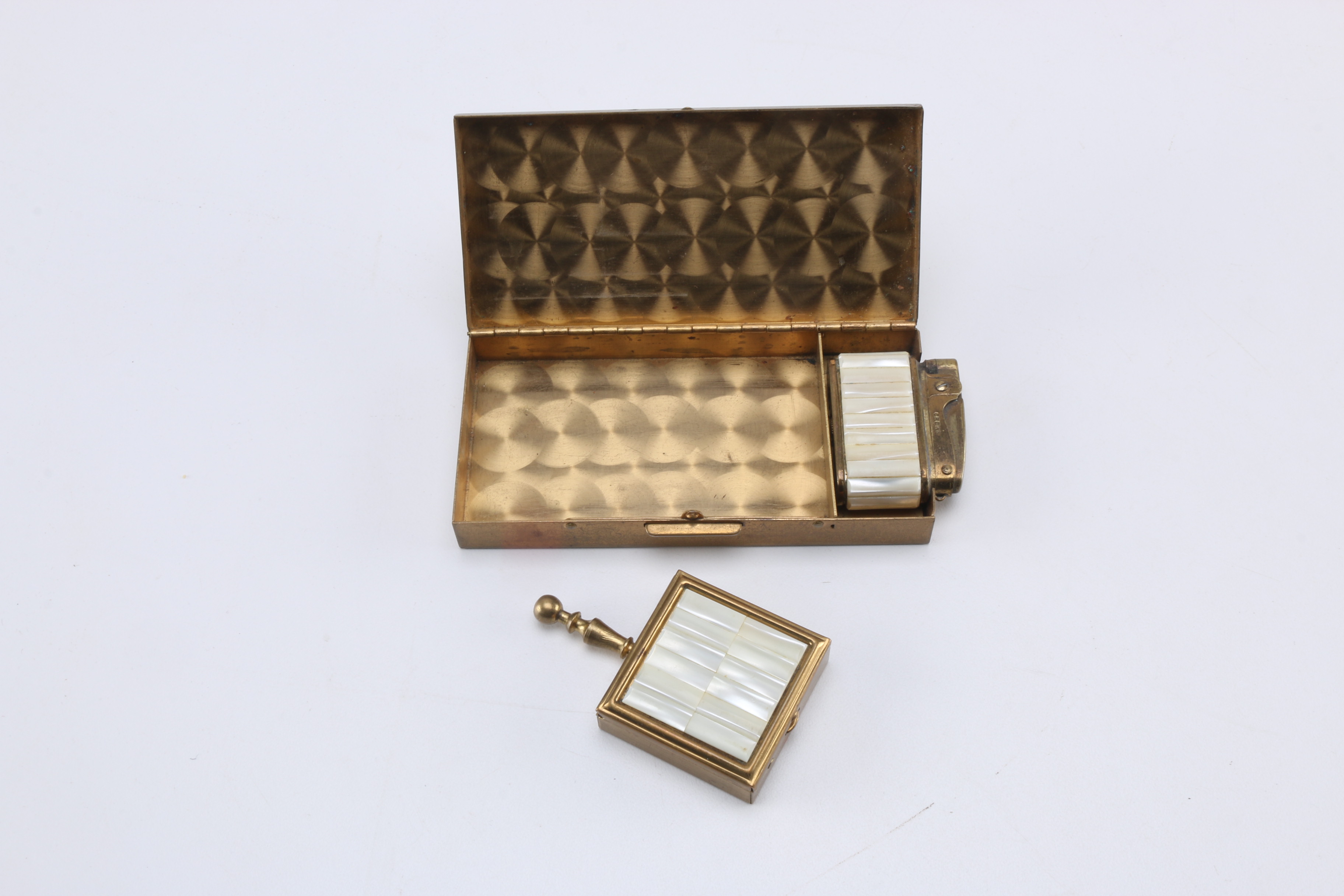 Vintage Mother of Pearl Cigarette Case and Lighters EBTH