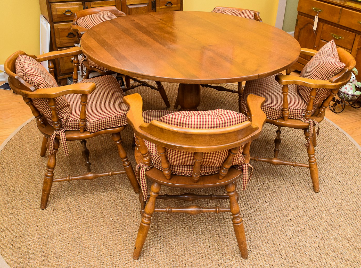 oak dining room captain chairs