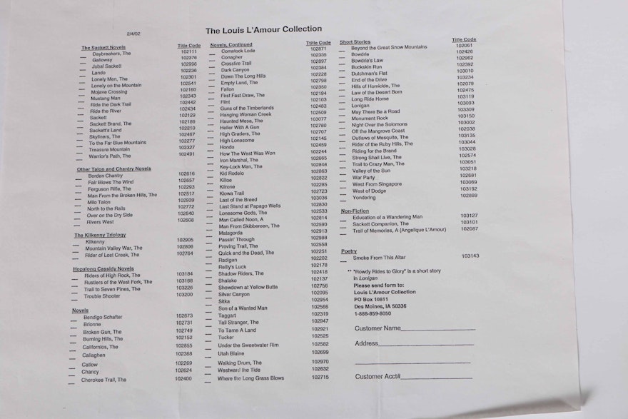 Louis L #39 amour Books In Order Printable Printable Templates Louis L #39 amour Books In Order Printable Printable Templates
