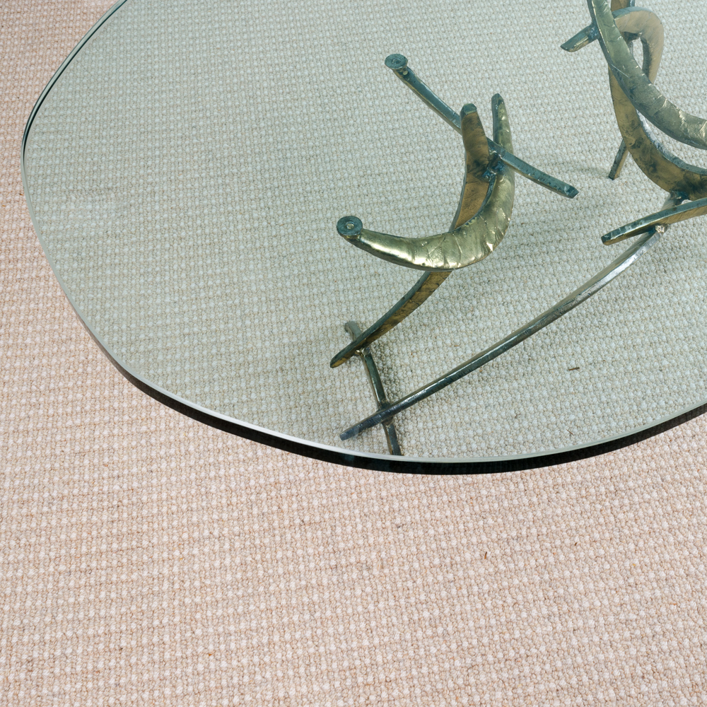 Contemporary Glass Top Accent Table EBTH