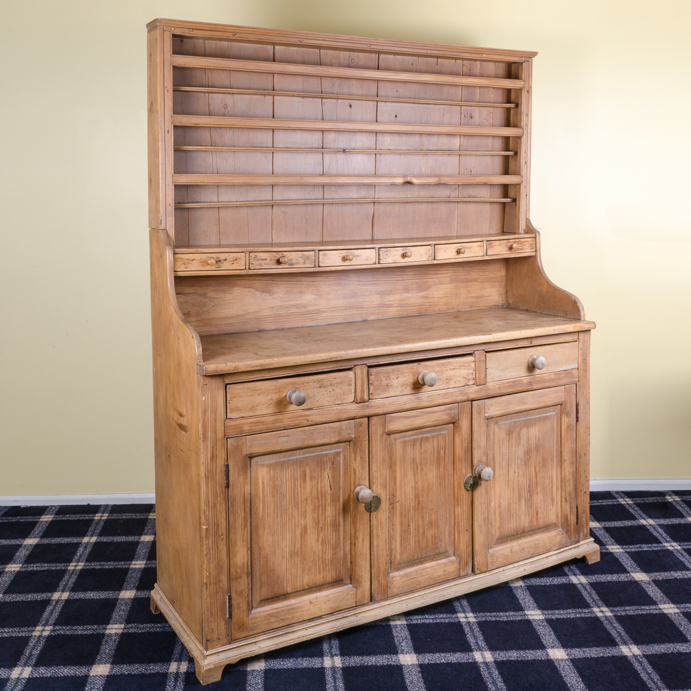 Antique Country Pine Welsh Dresser Ebth