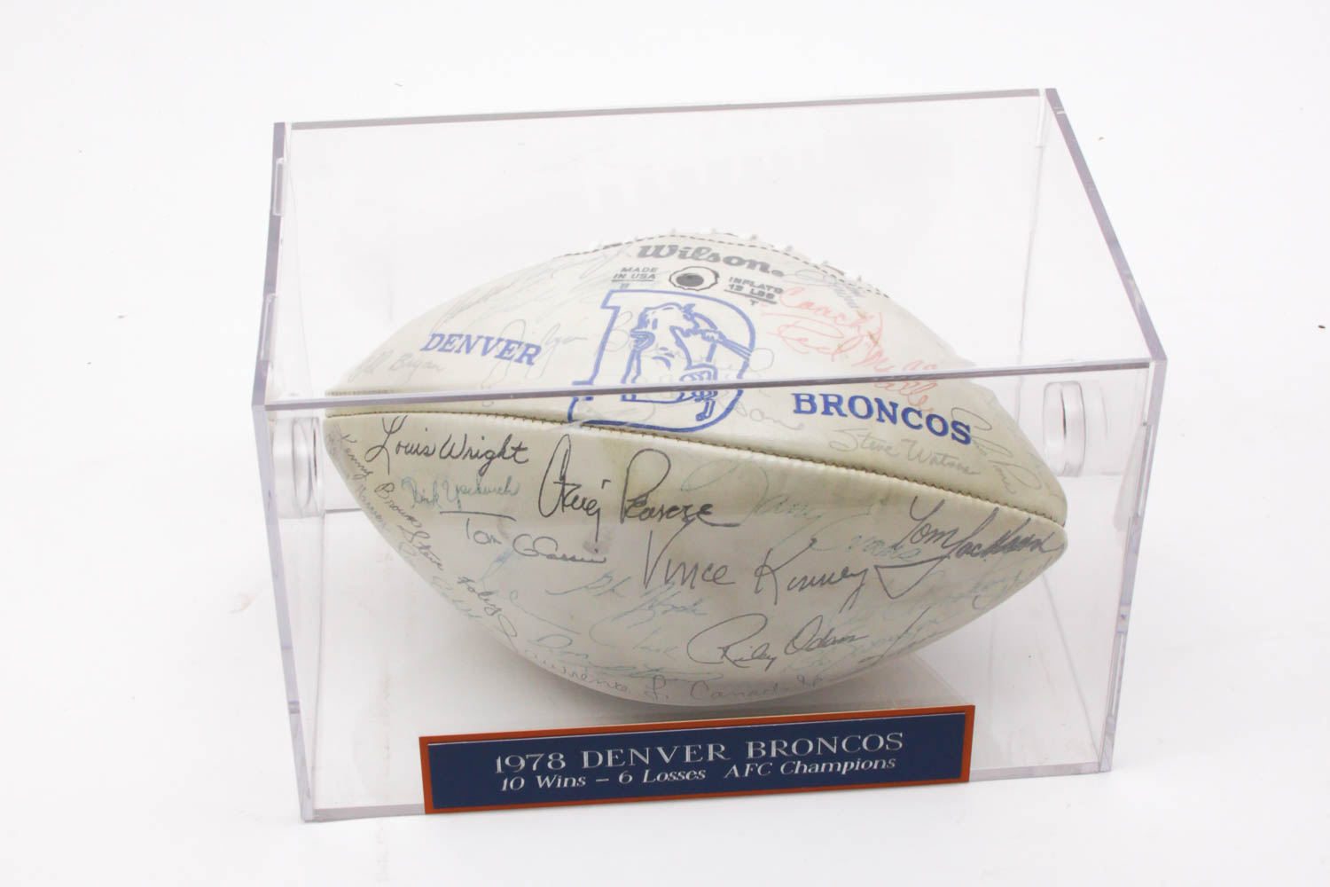 Team Autographed Denver Broncos 1978 AFC Champions ...