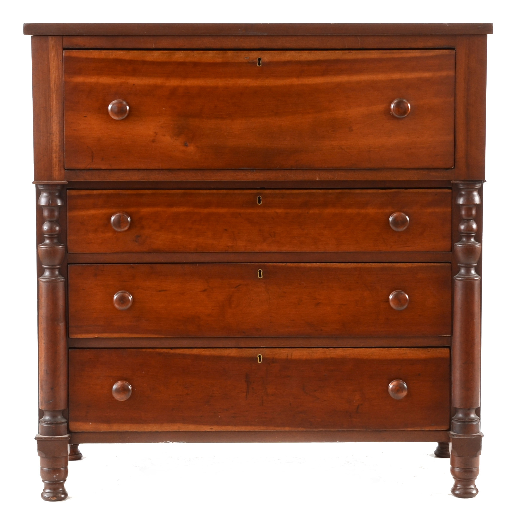 Antique American Empire Cherry Chest of Drawers EBTH