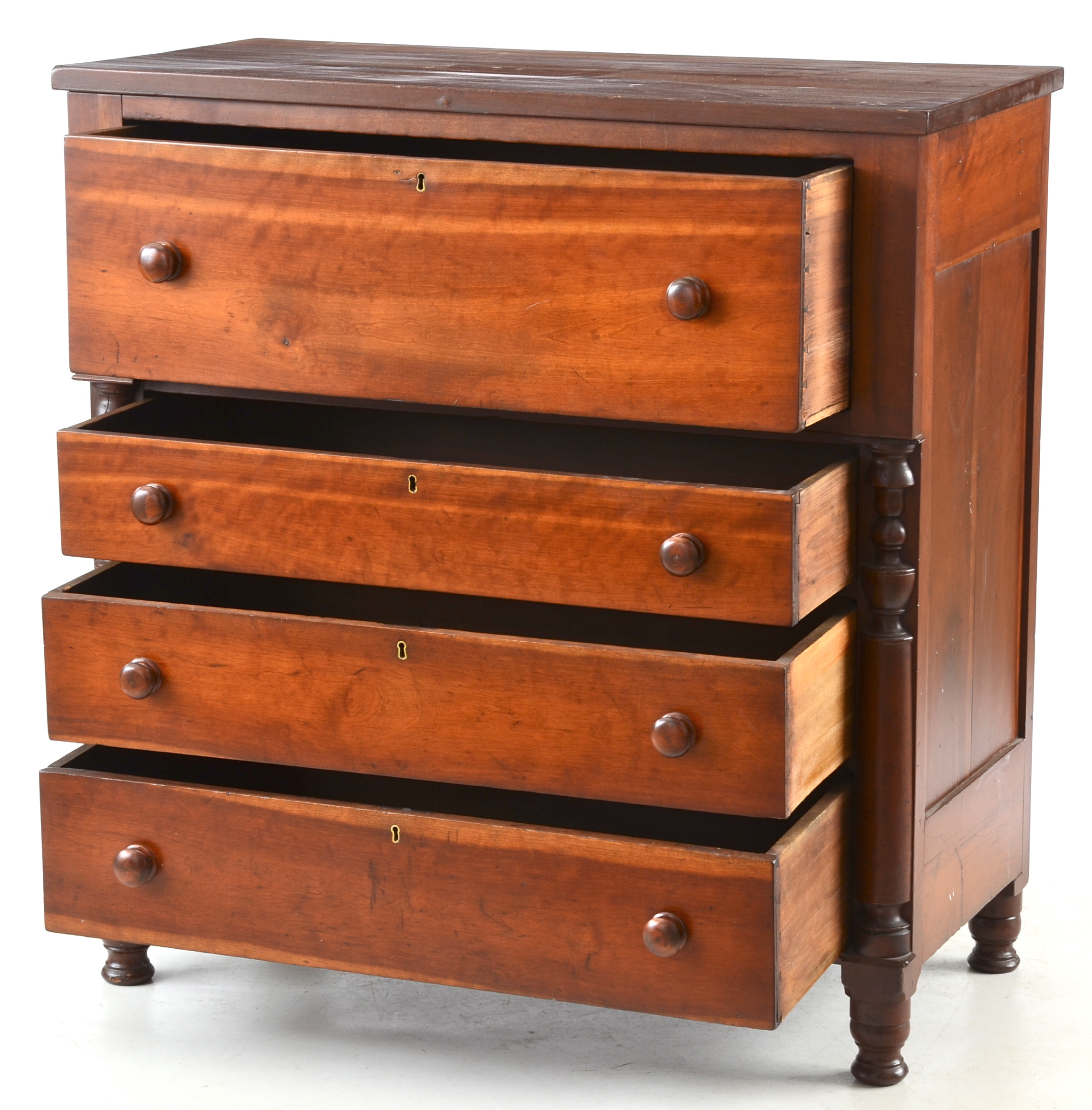 Antique American Empire Cherry Chest of Drawers EBTH