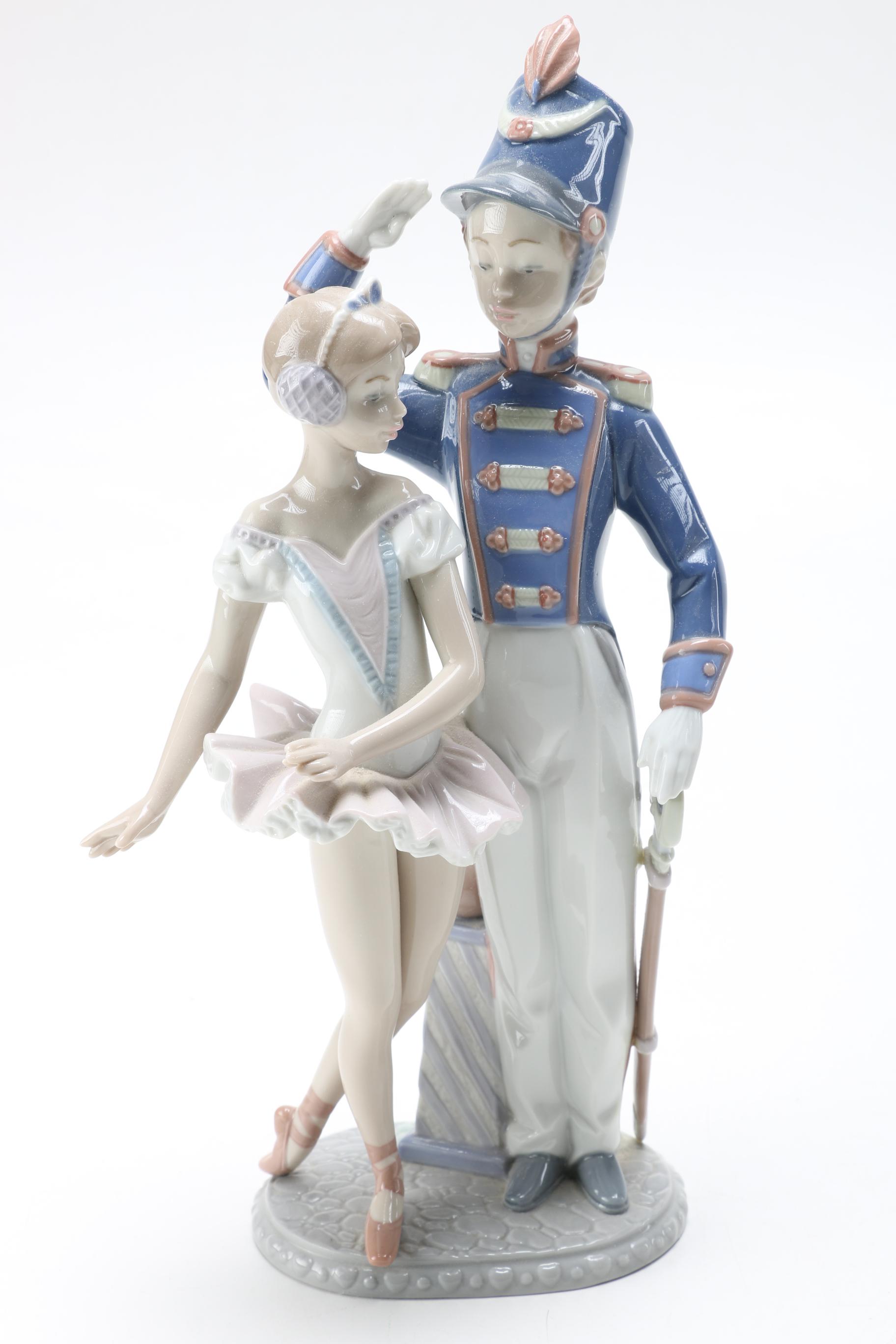 1992 Lladro Toy Soldier and Ballerina Figurine | EBTH