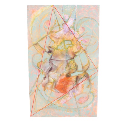 Ricardo Morin Oil Painting on Linen "Triangulation Series No. 28" Ricardo Morin Oil Painting on Linen "Triangulation Series No. 28"