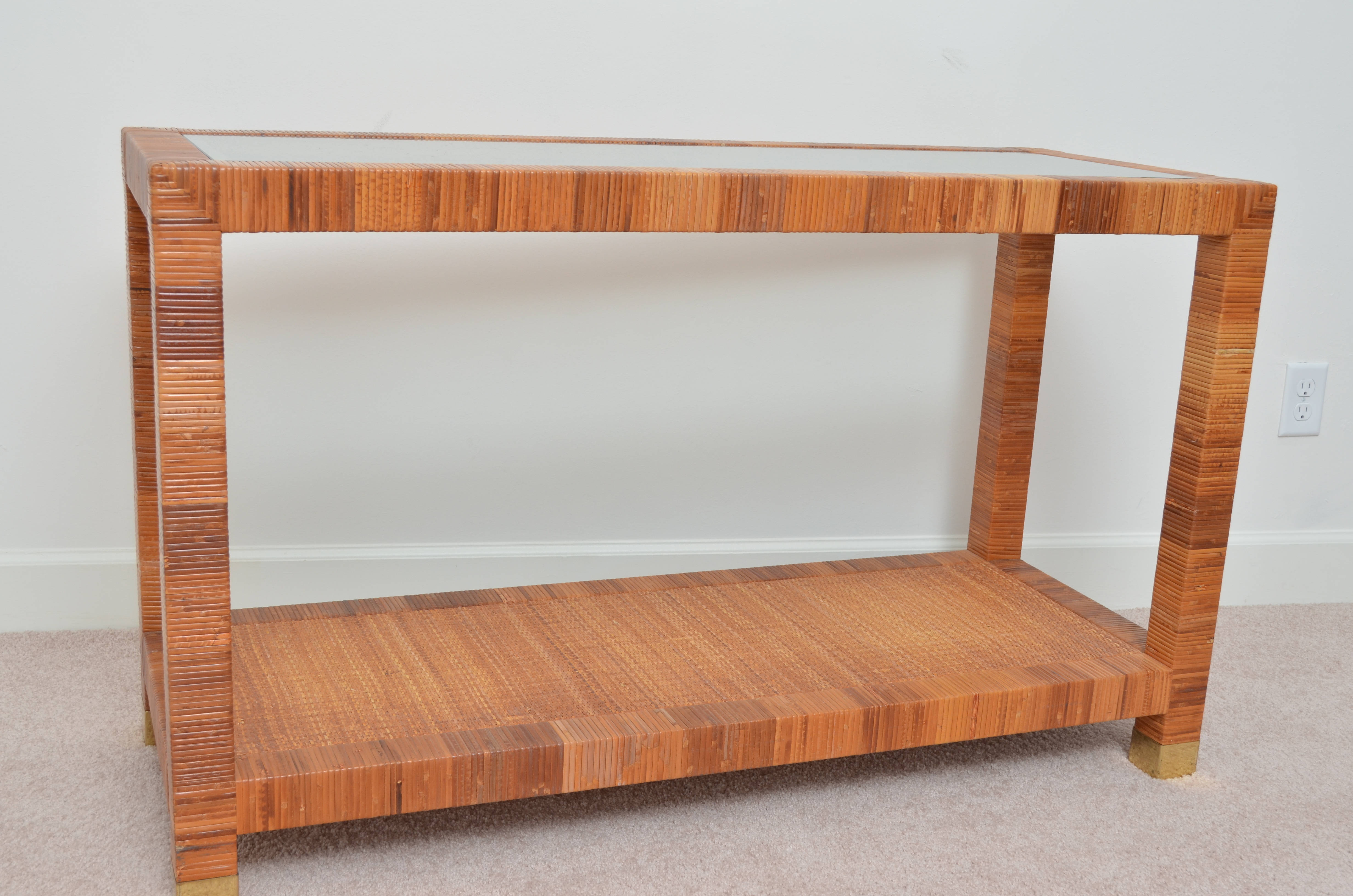 Rattan and Wicker Entry Table EBTH