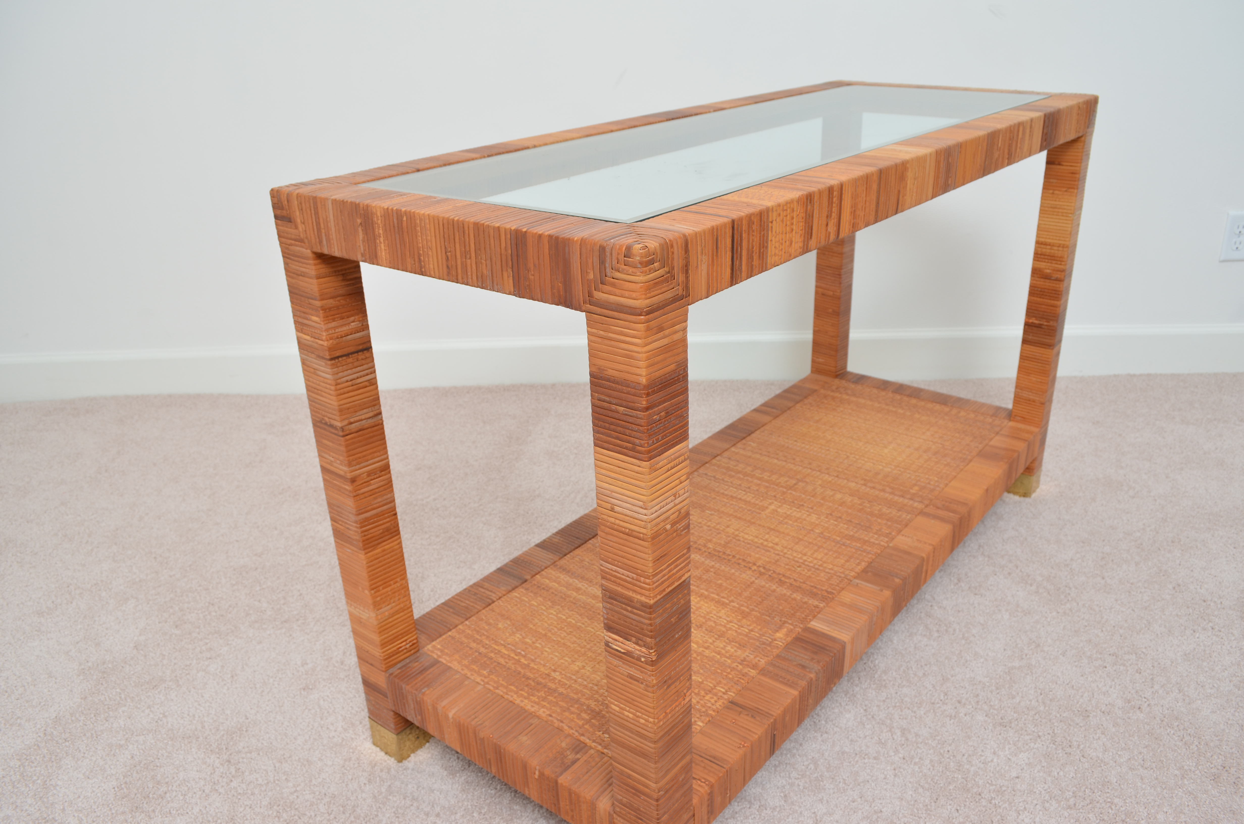 Rattan and Wicker Entry Table EBTH